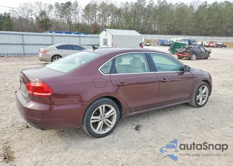 2014 Volkswagen Passat Se from USA, damaged, VIN 1VWBN7A30EC088014